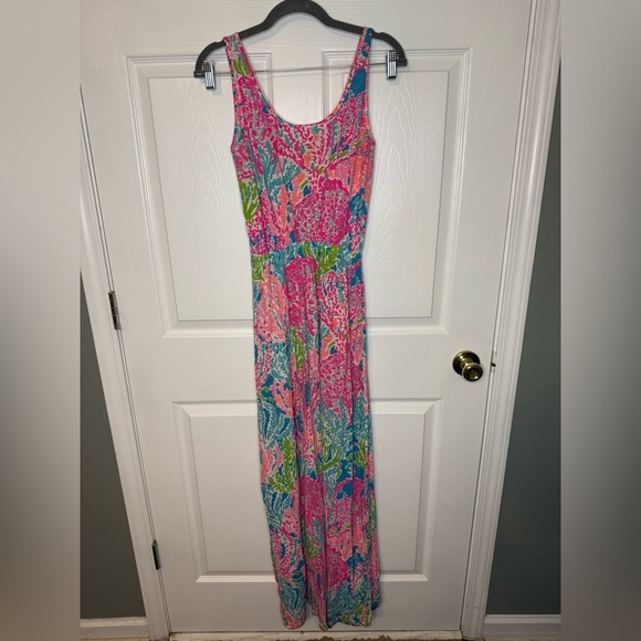 Lilly Pulitzer Tria Maxi Dress Lets Cha Cha Size Xtra Small GUC 100% Cotton - Picture 2 of 7